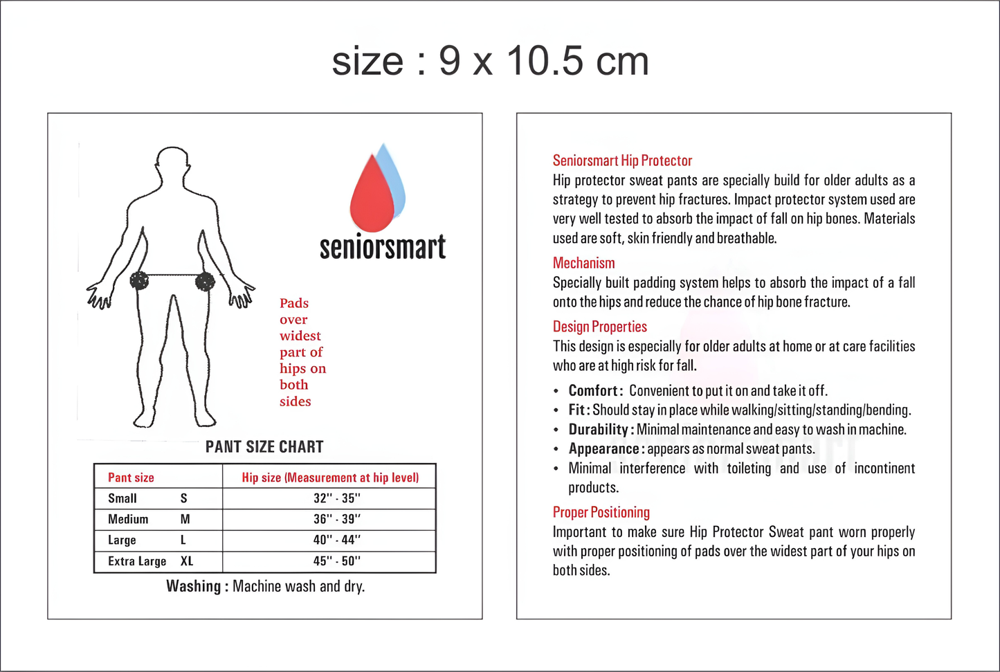 Seniorsmart™ Hip Protector Pants – Fall Protection for Seniors, Seniorsmart™ Padded Hip Protection Pants for Elderly – Unisex & Comfortable, Fall prevention, Fall Protection